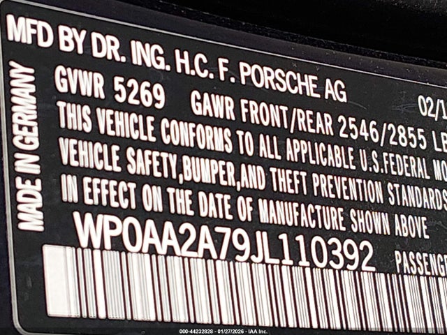 2018 PORSCHE PANAMERA WP0AA2A79JL110392 Photo 8