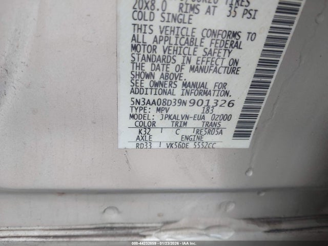 2009 INFINITI QX56 5N3AA08D39N901326 Photo 8