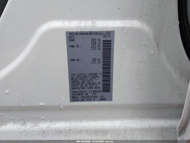1N4AZ1BV5SC558684 Nissan LEAF S