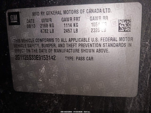 2014 CHEVROLET IMPALA 2G1125S33E9153142 Photo 8