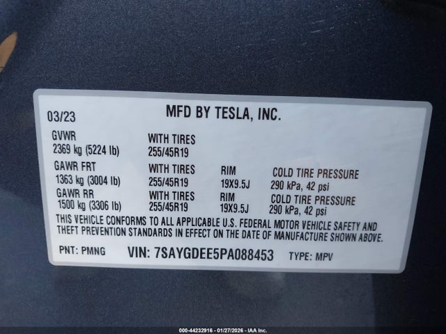 2023 TESLA MODEL Y 7SAYGDEE5PA088453 Photo 8