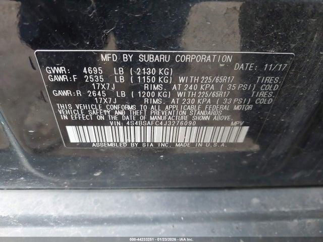 4S4BSAFC4J3276090 Subaru Outback 2.5i Premium