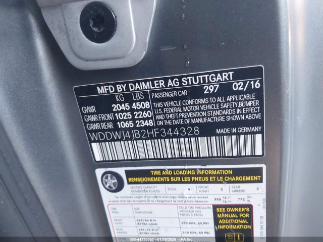 WDDWJ4JB2HF344328 Mercedes-Benz C 300