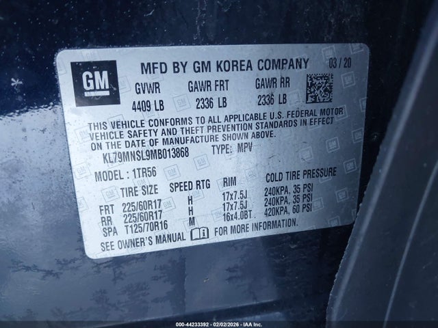 2021 CHEVROLET TRAILBLAZER KL79MNSL9MB013868 Photo 8