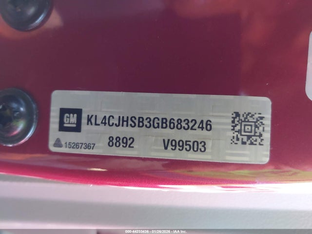 Продажа на аукционе авто 2016 Buick Encore Premium, vin: KL4CJHSB3GB683246, номер лота: 44233436