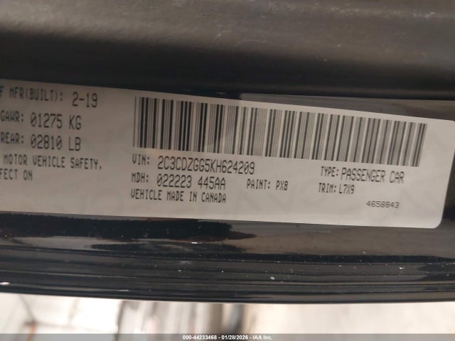 Dodge Challenger Sxt Awd 2019 2C3CDZGG5KH624209 Image 9