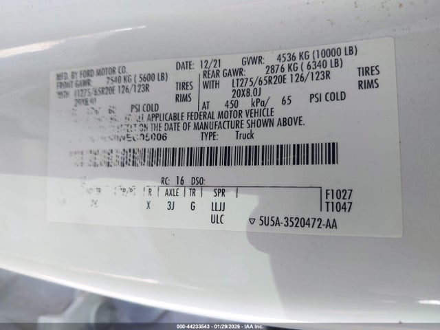 1FT7W2BN0NEC05006 Ford F-250 Platinum