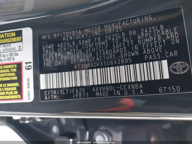 Toyota CAMRY LE 2025 4T1DAACKXSU642895 Image 9