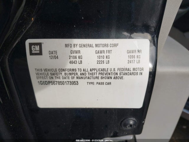 Продажа на аукционе авто 2005 Cadillac Cts Standard, vin: 1G6DP567850173953, номер лота: 44233590