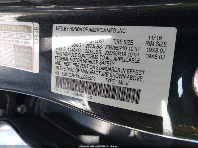 2020 ACURA RDX 5J8TC2H74LL023951 Photo 8