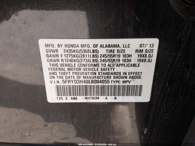 2014 ACURA MDX 5FRYD3H40EB004055 Photo 8