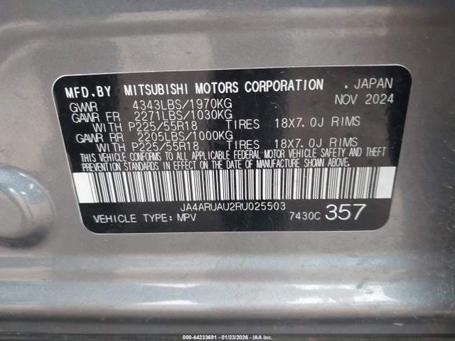 2024 MITSUBISHI OUTLANDER SPORT JA4ARUAU2RU025503 Photo 8