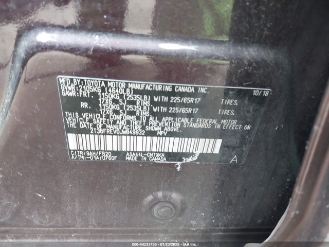 Toyota RAV4 LE 2018 2T3BFREV0JW849932 Image 9