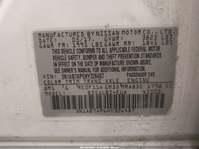 2017 NISSAN SENTRA 3N1AB7AP6HY326487 Photo 8