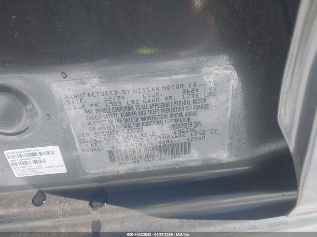 3N1CN8FV6SL830524 Nissan Versa 1.6 Sr