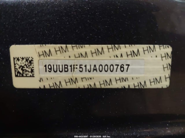 44233897 :رقم المزاد ، 19UUB1F51JA000767 vin ، 2018 Acura Tlx Tech Pkg مزاد بيع
