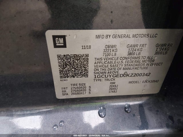 1GCUYGED0KZ200342 Chevrolet Silverado 1500 Ltz