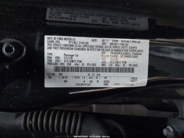 2014 FORD FOCUS 1FADP3J28EL134524 Photo 8