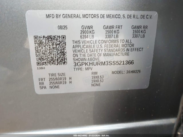3GPKHURM3SS521366 Honda Prologue Ex