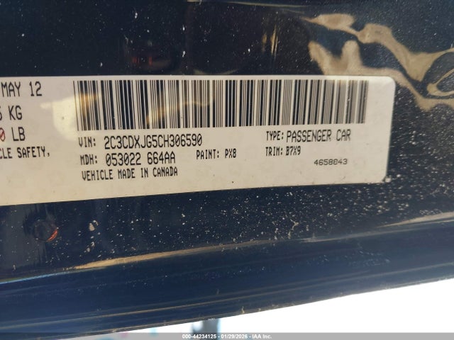 2012 DODGE CHARGER 2C3CDXJG5CH306590 Photo 8