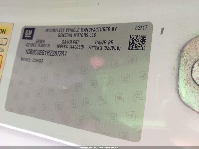 1GB0CVEG1HZ287337 Chevrolet Silverado 2500hd Lt