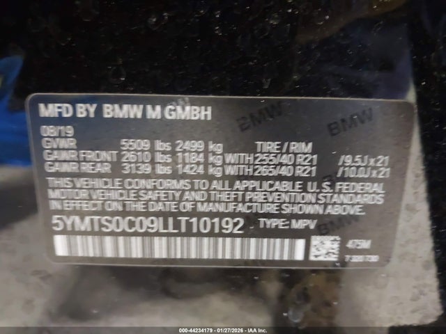 2020 BMW X3 M 5YMTS0C09LLT10192 Photo 8