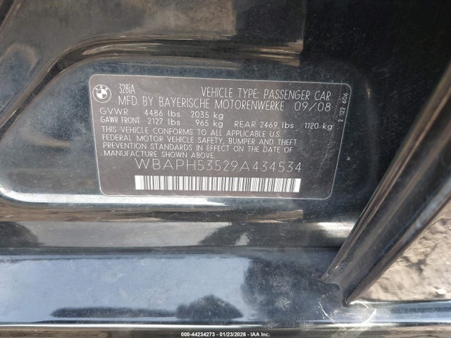 2009 BMW 328I WBAPH53529A434534 Photo 8