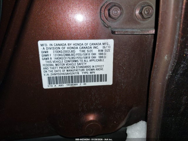 Aukcja sprzedaży 2010 Acura Mdx Technology Package, vin: 2HNYD2H65AH524778, numer aukcji: 44234284