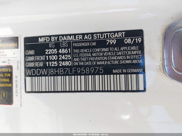 2020 MERCEDES-BENZ AMG C 63 WDDWJ8HB7LF958975 Photo 8