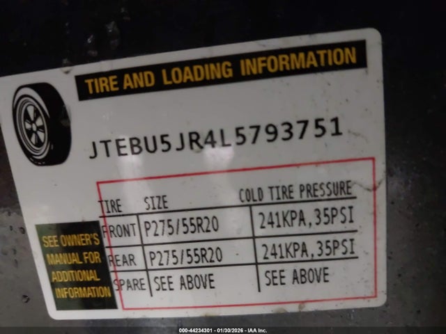 Toyota 4runner Trd Off Road 2020 JTEBU5JR4L5793751 Image 9