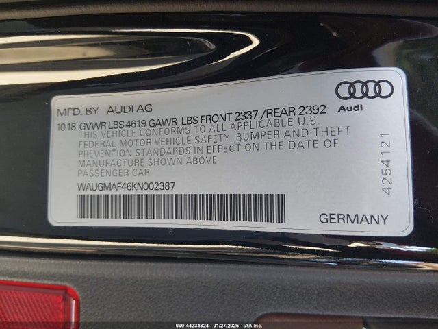 2019 AUDI A4 WAUGMAF46KN002387 Photo 8