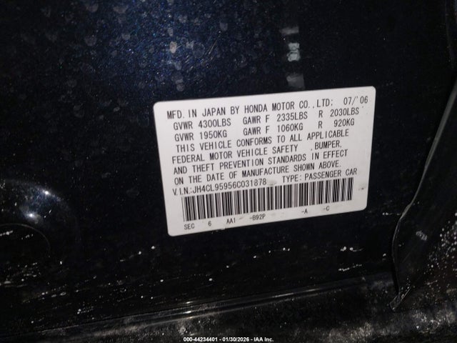 2006 ACURA TSX JH4CL95956C031878 Photo 8