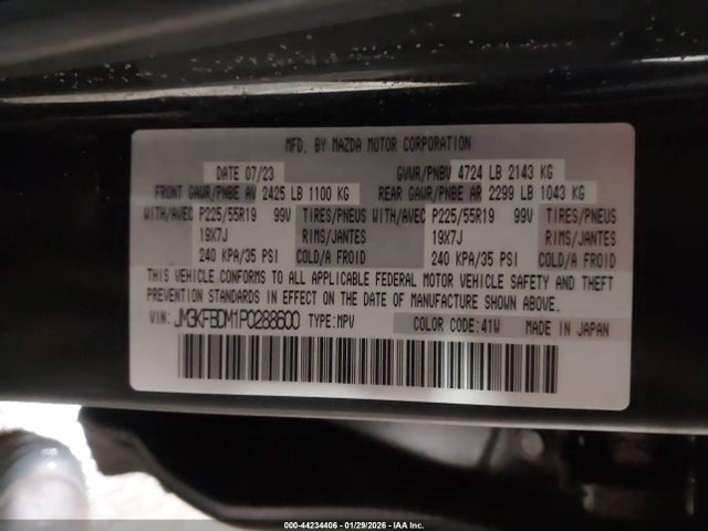 Aukcja sprzedaży 2023 Mazda Cx-5 2.5 S Premium, vin: JM3KFBDM1P0288600, numer aukcji: 44234406