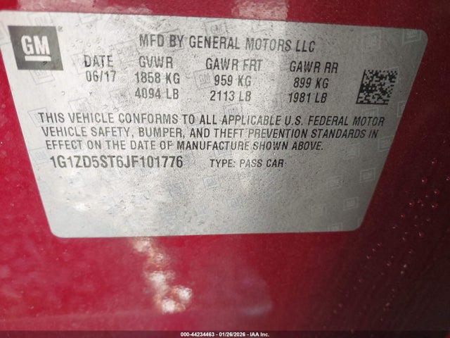 Chevrolet MALIBU LT 2018 1G1ZD5ST6JF101776 Image 9