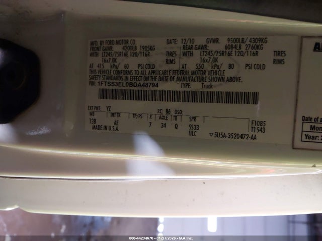 2011 FORD E-350 SUPER DUTY 1FTSS3EL0BDA48794 Photo 8