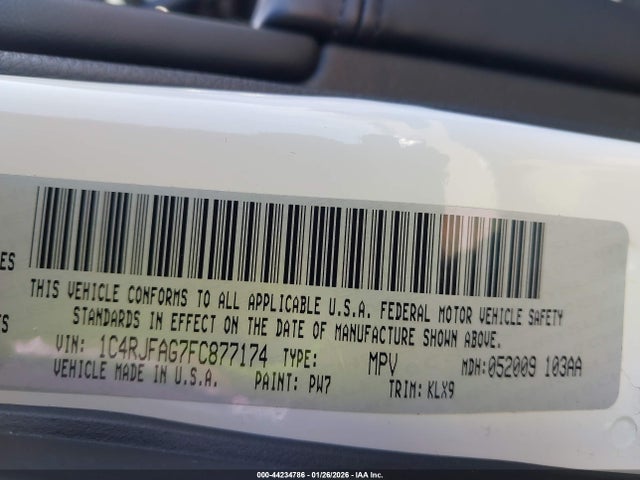 Jeep Grand Cherokee Altitude 2015 1C4RJFAG7FC877174 Image 9
