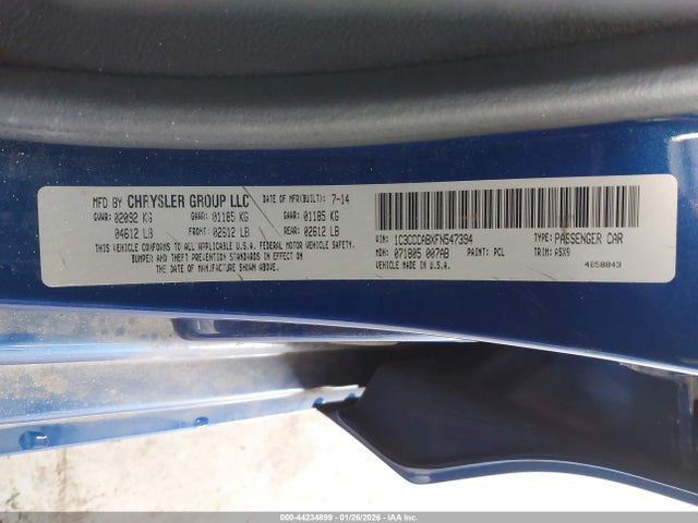 Chrysler 200 Limited 2015 1C3CCCABXFN547394 Image 9