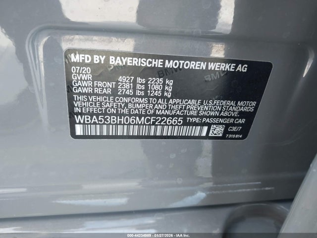 BMW 530I 2021 WBA53BH06MCF22665 Image 9