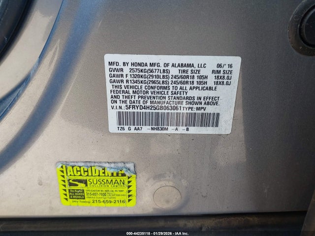 2016 ACURA MDX 5FRYD4H25GB063061 Photo 8