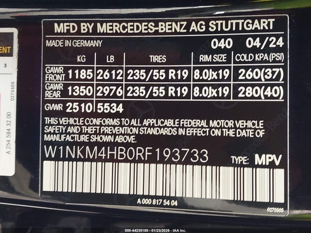W1NKM4HB0RF193733 Mercedes-Benz Glc 300 4matic Suv