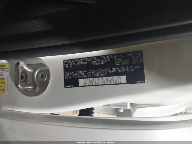 Aukcja sprzedaży 2024 Volvo S60 B5 Plus Dark Theme, vin: 7JRL12TL9RG282690, numer aukcji: 44235195