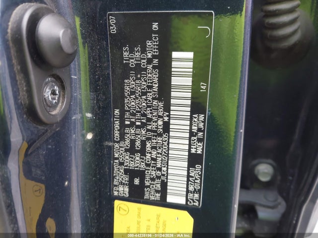 Продаж на аукціоні авто 2007 Lexus Rx 400h, vin: JTJGW31U272004305, номер лоту: 44235196