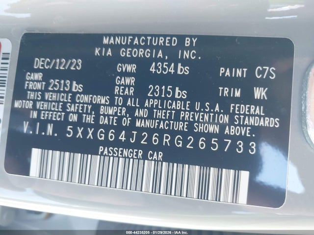 2024 KIA K5 5XXG64J26RG265733 Photo 8