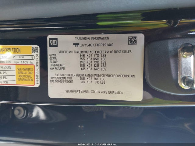 1GYS4GKT4PR191449 Cadillac Escalade Sport Platinum