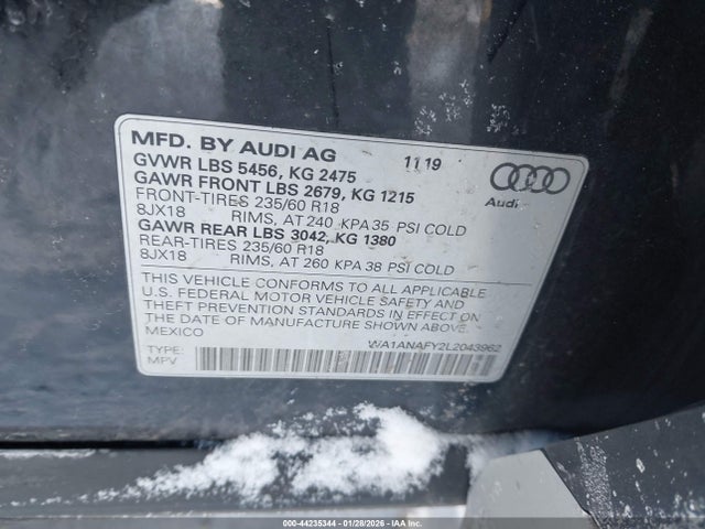 2020 AUDI Q5 WA1ANAFY2L2043962 Photo 8