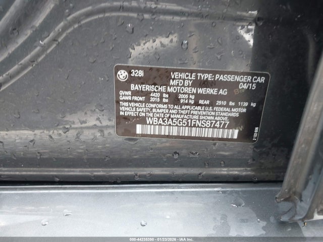 WBA3A5G51FNS87477 BMW 328I