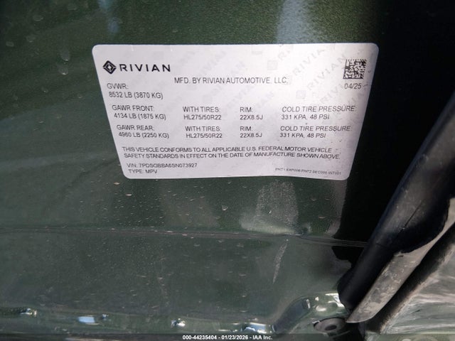 7PDSGBBA6SN073927 Rivian R1s