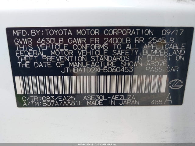 2017 LEXUS IS 200T JTHBA1D2XH5060453 Photo 8