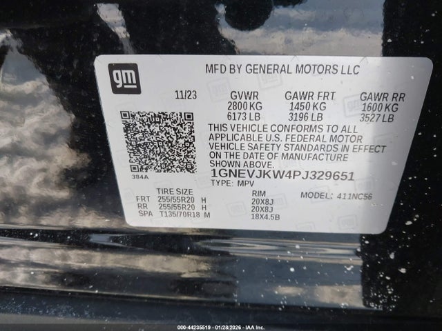 1GNEVJKW4PJ329651 Chevrolet Traverse Awd Rs