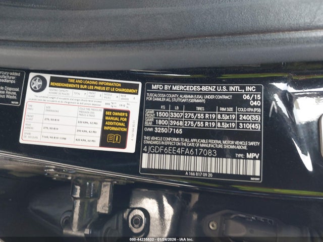 Mercedes-Benz Gl 450 4matic 2015 4JGDF6EE4FA617083 Image 9
